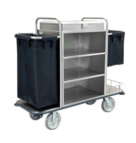 Stainless steel hotel housekeeping cart 